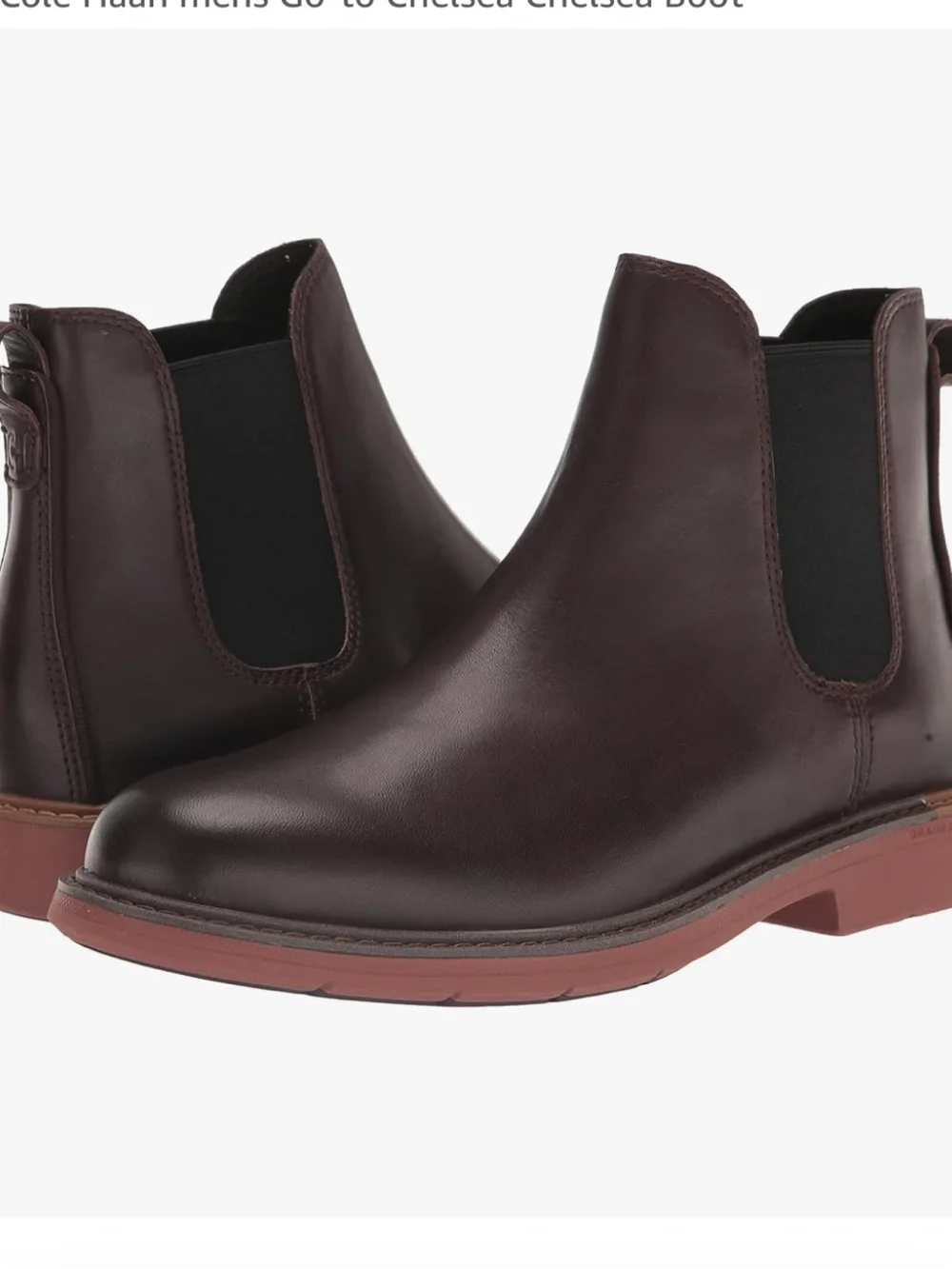 Cole Haan Men’s Grand 360 Boots in Dark Brown with Red-Brown Sole Size 9 1/2